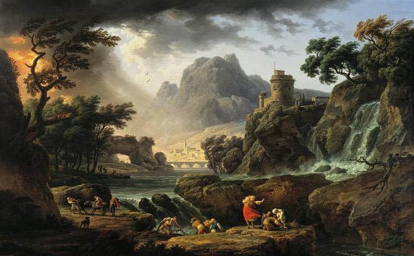 Claude-joseph Vernet Mountain Landscape with Approaching Storm china oil painting image